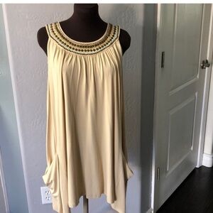 CAbi Egyptian Beaded Neck Tunic Style # 872